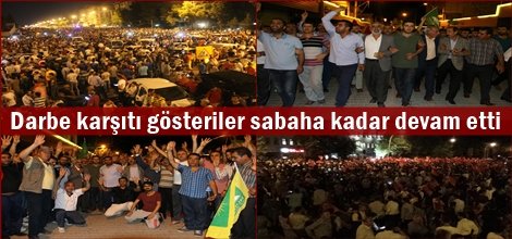 Türkiye’de darbe karşıtı gösteriler sabaha kadar devam etti