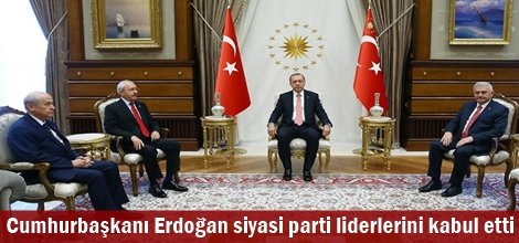 Cumhurbaşkanı Erdoğan siyasi parti liderlerini kabul etti foto