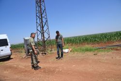 Tarlada bulunan el bombası paniğe neden oldu