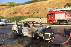 Batman’da seyir halindeki otomobil yandı