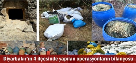 Diyarbakır’ın 4 ilçesinde yapılan operasyonların bilançosu