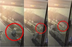 Elazığ’da saldırı anı kameralara yansıdı