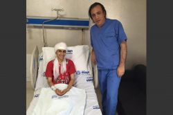 Elma büyüklüğündeki beyin tümörü ameliyatla alındı