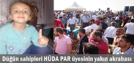 Düğün sahipleri HÜDA PAR üyesinin yakın akrabası