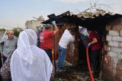 Batman’da yaşlı çiftin kışlıkları küle döndü