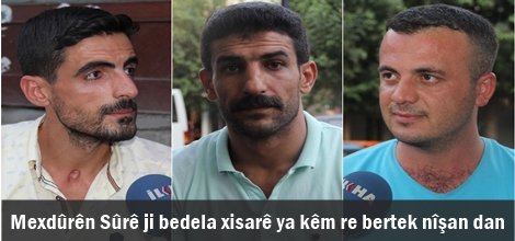 Mexdûrên Sûrê ji bedela xisarê ya kêm re bertek nîşan dan