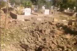 Kızıltepe'de mezarlıktaki bomba düzeneği kontrollü patlatıldı