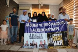 Arafe gününde mahkum  ailelerinden basın açıklaması