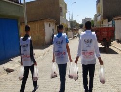 Çınar Şefkat Der 500 aileye kurban eti dağıttı