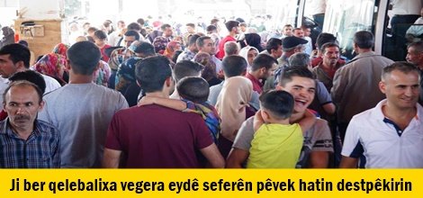 Ji ber qelebalixa vegera eydê seferên pêvek hatin destpêkirin