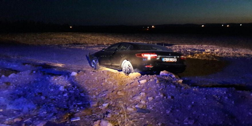 Çınar'da otomobil şarampole yuvarlandı: 1 yaralı