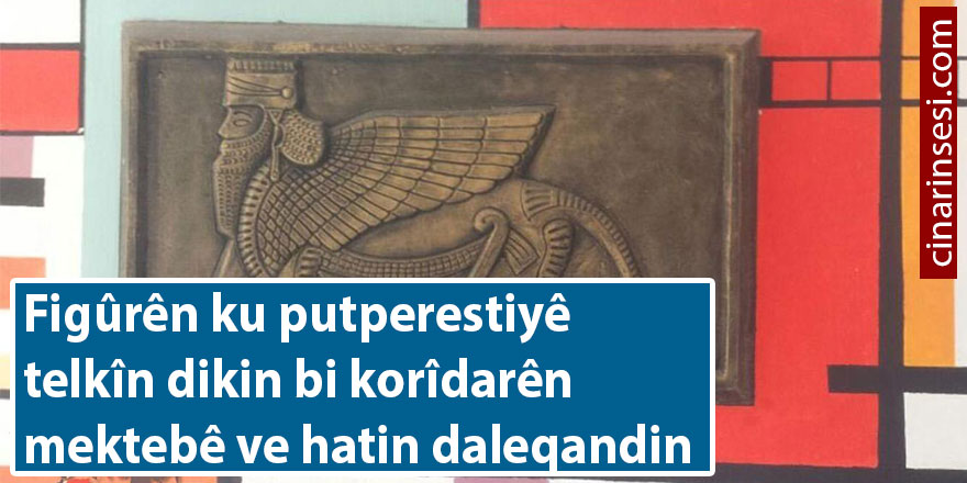 Figûrên ku putperestiyê telkîn dikin bi korîdarên mektebê ve hatin daleqandin