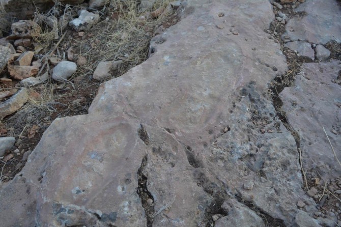 Batma Gercüş'te kayadaki ayak izleri görenleri şaşırtıyor