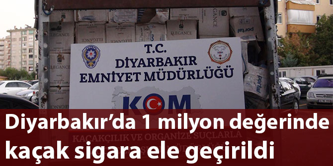 Diyarbakır’da 1 milyon değerinde kaçak sigara ele geçirildi