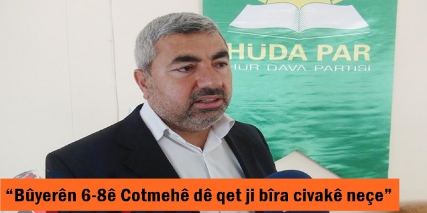 “Bûyerên 6-8ê Cotmehê dê qet ji bîra civakê neçe”