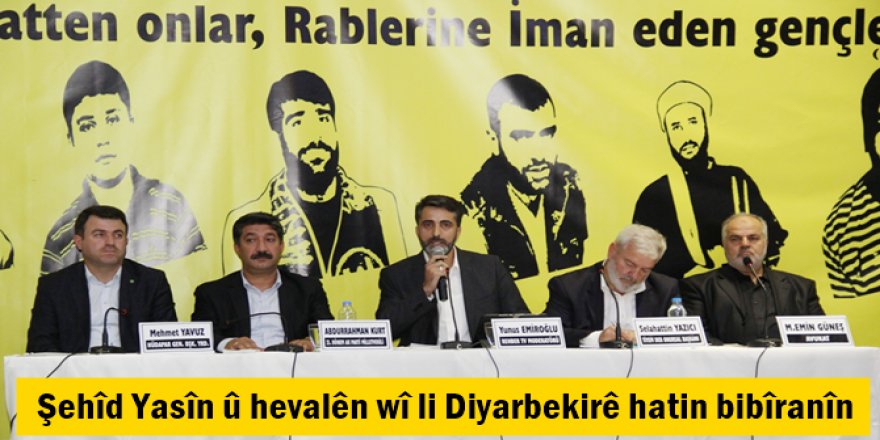 Şehîd Yasîn û hevalên wî li Diyarbekirê hatin bibîranîn