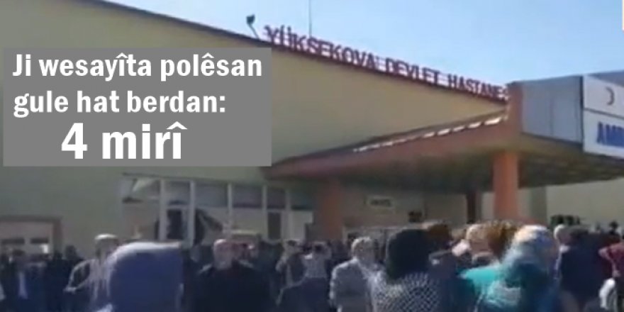 Ji wesayîta polêsan gule hat berdan: 4 mirî