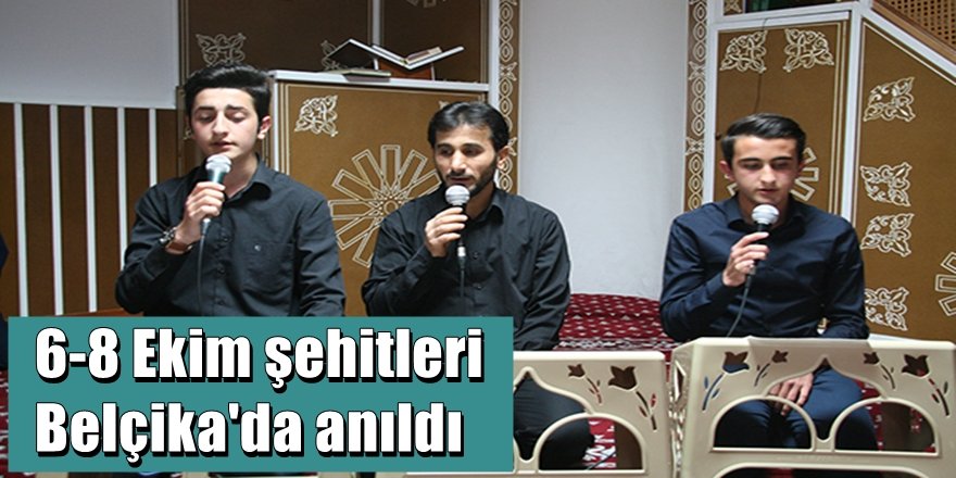 6-8 Ekim şehitleri Belçika'da anıldı