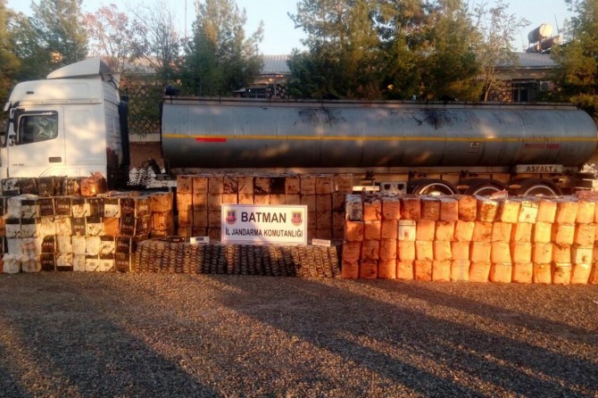 Kozluk’ta 108 bin kaçak sigara ele geçirildi