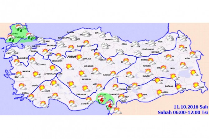 Türkiye genelinde hava durumu