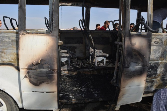 Batman'da yolcular yanmaktan son anda kurtuldu