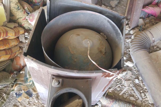 Nusaybin'de soba içerisinde tuzaklanmış bomba imha edildi