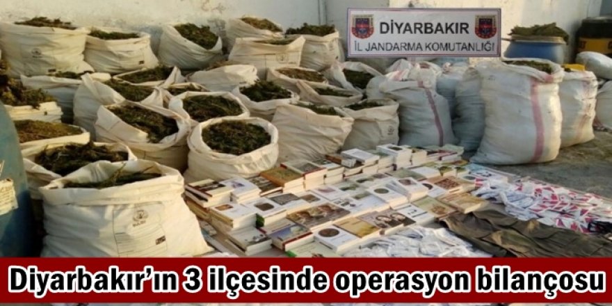 Diyarbakır’ın 3 ilçesinde operasyon bilançosu