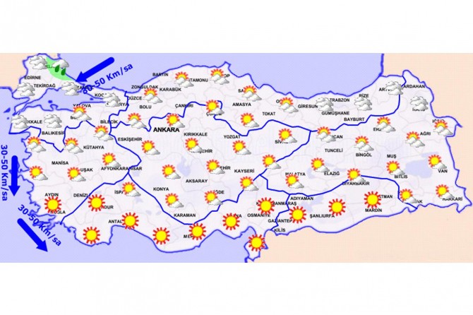 Türkiye genelinde hava durumu