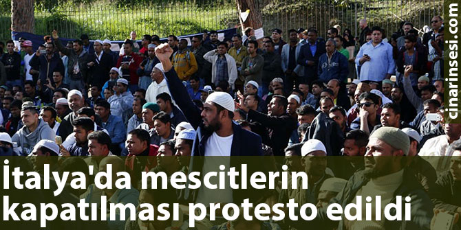 İtalya'da mescitlerin kapatılması protesto edildi
