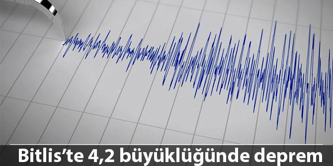Bitlis Mutki'de 4,2 büyüklüğünde deprem