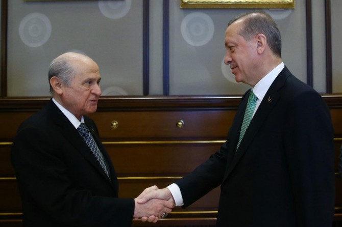 Cumhurbaşkanı Erdoğan, Bahçeli’yi kabul etti