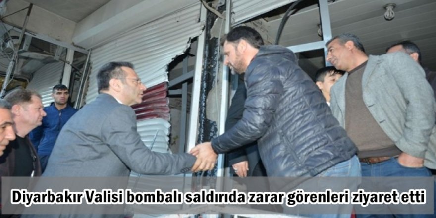 Diyarbakır Valisi bombalı saldırıda zarar görenleri ziyaret etti