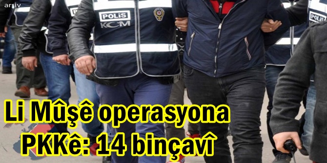 Li Mûşê operasyona PKKê: 14 binçavî