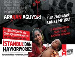 "Mazlumlara Destek, Zalimlere Lanet" Mitingi