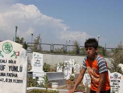 Mezarlık Sulayarak Ailelerine Katkıda Buluyorlar