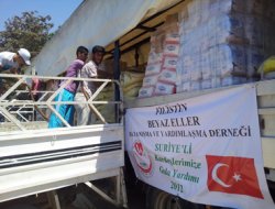 Filistin Beyaz Eller Dayanışma ve Yardımlaşma Derneği'nden Suriye'ye Yardım