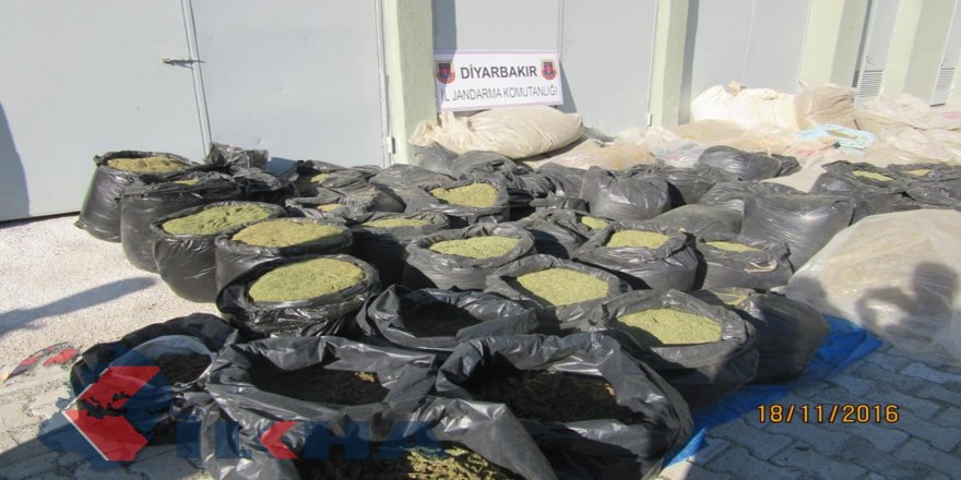 Diyarbakır’da 2 ton esrar ele geçirildi