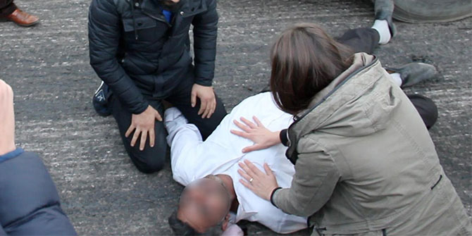 Kamışlo Bulvarı'nda kamyon damperi elektrik tellerine değdi: 1 yaralı