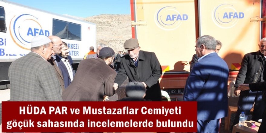 HÜDA PAR ve Mustazaflar Cemiyeti göçük sahasında incelemelerde bulundu