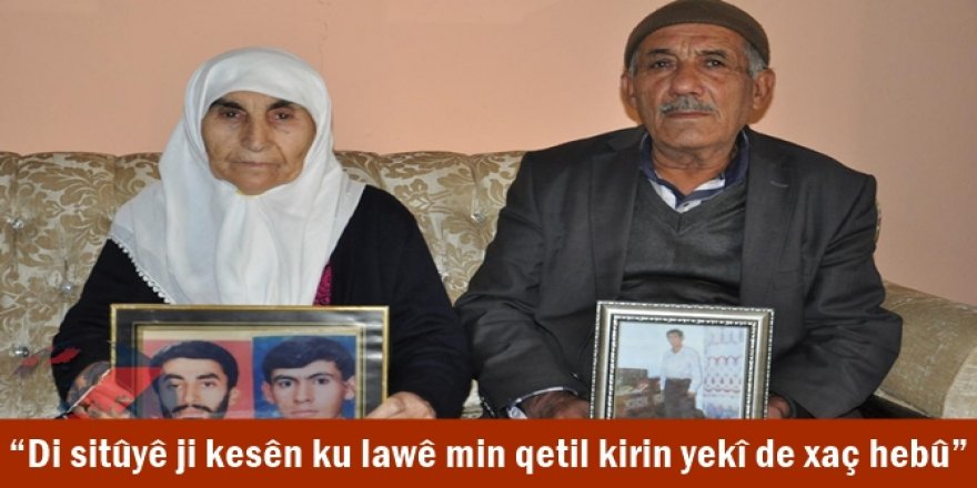 “Di sitûyê ji kesên ku lawê min qetil kirin yekî de xaç hebû”