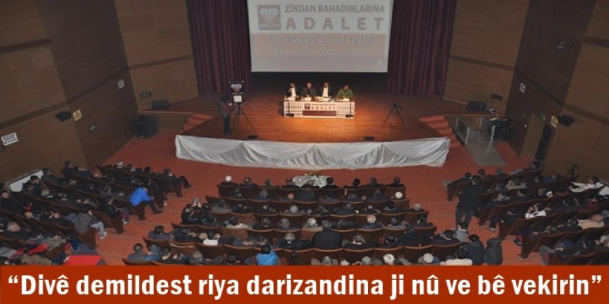 “Divê demildest riya darizandina ji nû ve bê vekirin”