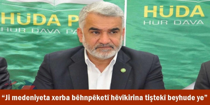 “Ji medeniyeta xerba bêhnpêketî hêvîkirina tiştekî beyhude ye”