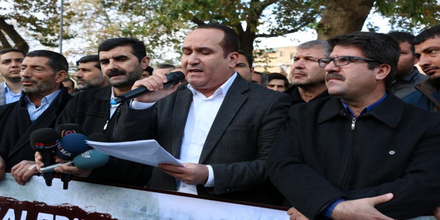 Şanlıurfa’da Halep için basın açıklaması düzenlendi