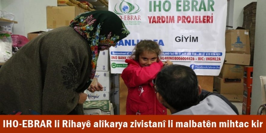 IHO-EBRAR li Rihayê alîkarya zivistanî li malbatên mihtac kir