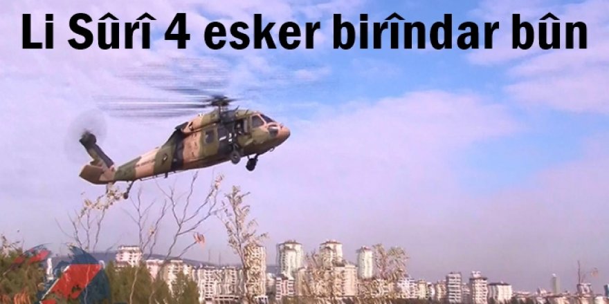 Li Sûrî 4 esker birîndar bûn