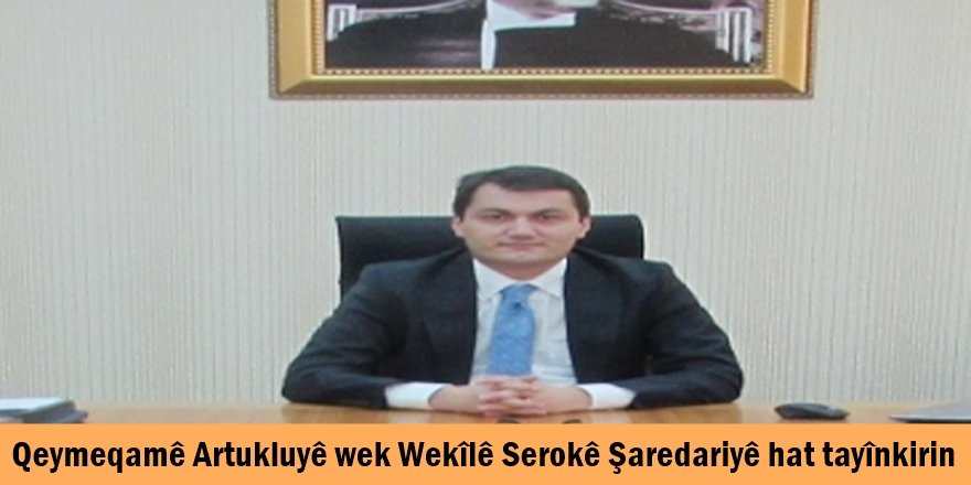 Qeymeqamê Artukluyê wek Wekîlê Serokê Şaredariyê hat tayînkirin