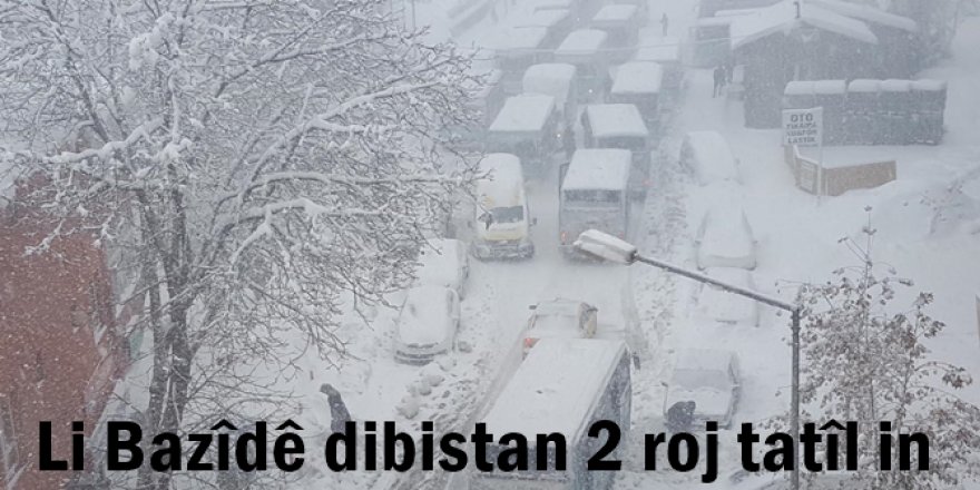 Li Bazîdê dibistan 2 roj tatîl in