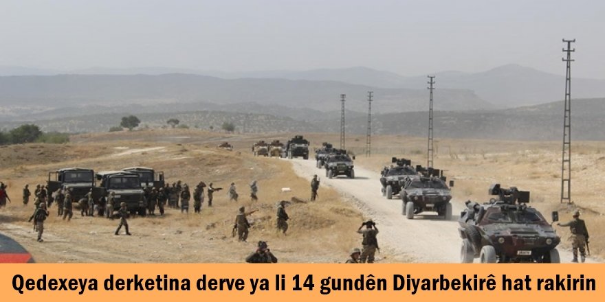 Qedexeya derketina derve ya li 14 gundên Diyarbekirê hat rakirin