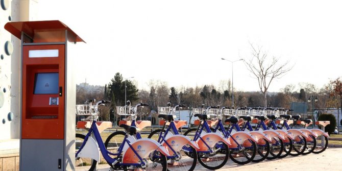 Gaziantep'te bisiklet istasyonları kuruldu
