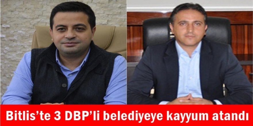 Bitlis’te 3 DBP’li belediyeye kayyum atandı